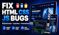 fix HTML CSS javascript bugs and responsive issues