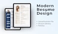 design modern creative resume and CV for job application