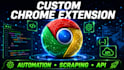 develop custom chrome extension for automation and web app