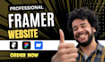 design redesign fix framer website and develop framer webflow website