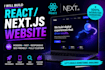 build a modern react or nextjs website