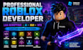 be your expert roblox developer game ai lua scripter gui vfx ugc model weapons