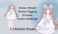 draw and rig pro vtuber model live2d female anime vtuber rigging for streaming