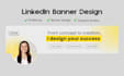 design linkedin cover photo, banner and featured section
