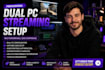 professionally set up dual PC streaming with obs studio