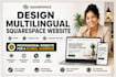 design multilingual squarespace website, wpml, translation, language switcher
