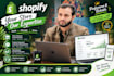 provide shopify services on profit share