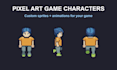 draw pixel art game characters with walk animations