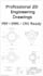 make 2d engineering drawing with dimensions from cad
