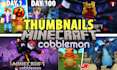 create professional minecraft cobblemon thumbnails