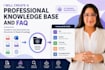 create a professional knowledge base and faq