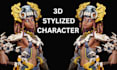 do 3d character modeling cartoon character design pixar character