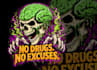 create a cool dark skull illustration