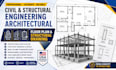 civil and structural engineering architectural floor plan and structural drawing