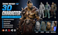 make game ready 3d character models with rigging and texturing
