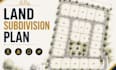 design land subdivision plan, plot layout, site development plan