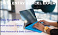 virtual assistant, data entry, administrative, PDF, google