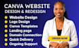 canva website design canva website redesign landing page website