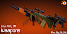 do low poly 3d weapons for you