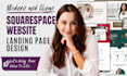 build squarespace landing page design, squarespace website landing page design
