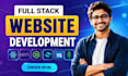 do custom website development as front end, backend full stack web developer
