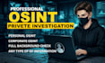 do osint background check and investigation