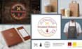 design luxury food and restaurant logo brand identity
