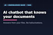 build an ai chatbot that answers from your knowledge base