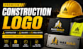 design a premium construction logo for contractors and builders
