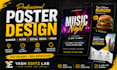 design professional poster, banner and social media post