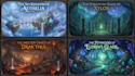 design a fantasy landscape, background illustration