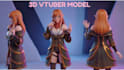 3d vtuber model, 3d rigging vrchat avatar, 3d anime vtuber, 3d vroid, vtuber art