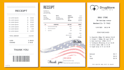 create professional editable invoice, receipt  bill design