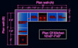 draw a professional 2d kitchen layout and elevation in autocad