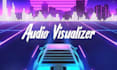 create retro audio visualizer and music spectrum video