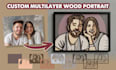 design custom laser cut layered wood portrait 3d vector file