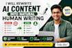 rewrite ai content into natural human writing