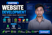 do website development as full stack web developer, frontend, backend