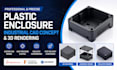 design plastic enclosure, industrial cad concept and 3d rendering