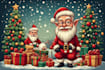 do unique christmas caricature for you