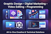 expert graphic design, digital marketing video editing and programming services