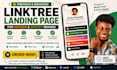 design premium branded linktree landing page for amazon and shopify brands
