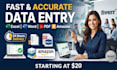 do fast and accurate data entry in excel, word and PDF