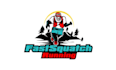 design classic fast squatch running logo