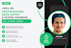 do professional data entry, excel data entry and school database management
