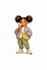 do unique children characters with turnaround, expression and pose sheet