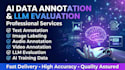 provide ai data annotation, data labeling and llm evaluation