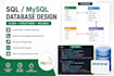 design sql database, erd and write mysql backend queries