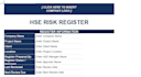create a fully automatic hse risk register in excel