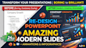 redesign powerpoint presentations with animations and modern slides